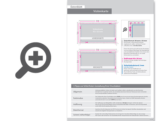 Product Bild visitenkarten_quer_4_4_farbig_90_x_50_mm_(beidseitiger_druck)__300g_folienkaschiert_matt